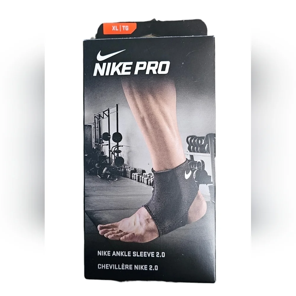 Nike Pro -NEW XL Ankle Sleeve 2.0 - Black - Picture 1 of 9